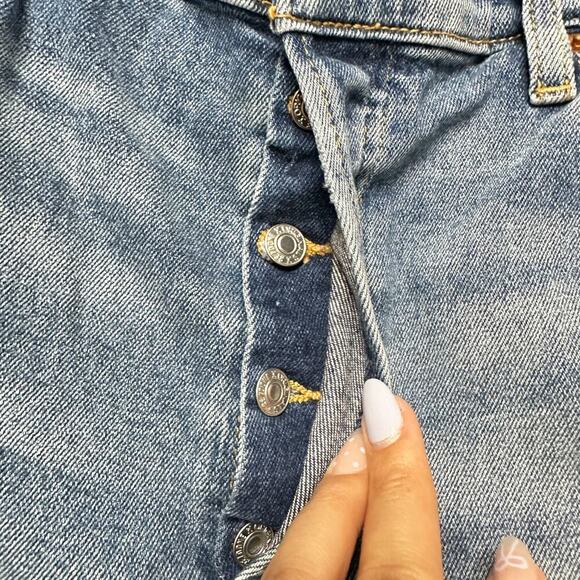 NWT RE/DONE Originals 90s High Rise Ankle Crop Jeans Medium Blue Women 31 - Picture 9 of 11